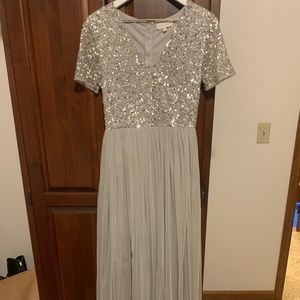 Silver formal dress